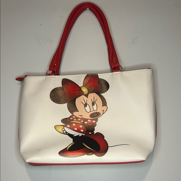 Source Unknown Handbags - Source Unknown Red and White Tote with Minnie Design